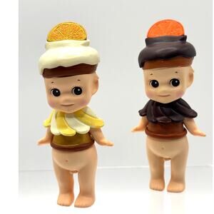 Set of 2 New Unbranded Unrefined Mini Figures, Lemon & Orange Chocolate - New/Bx